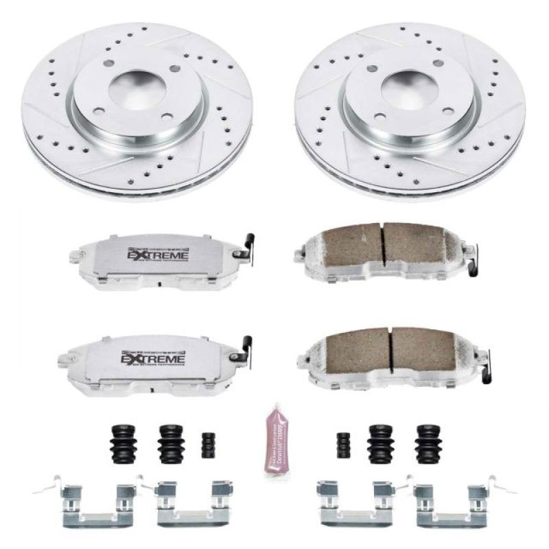 PowerStop k5817-26 | Power Stop 09-14 Nissan Cube Front Z26 Street Warrior Brake Kit; 2009-2014