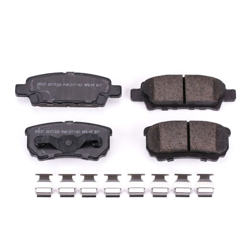 PowerStop 171037 | Power Stop 11-14 Chrysler 200 Rear Z17 Evolution Ceramic Brake Pads w/Hardware; 2014-2014