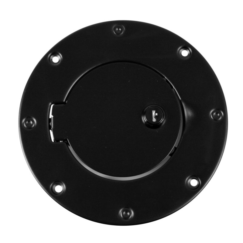 Rugged Ridge 11229.04 | 97-06 Jeep Wrangler TJ Black Locking Gas Cap Door; 1997-2006