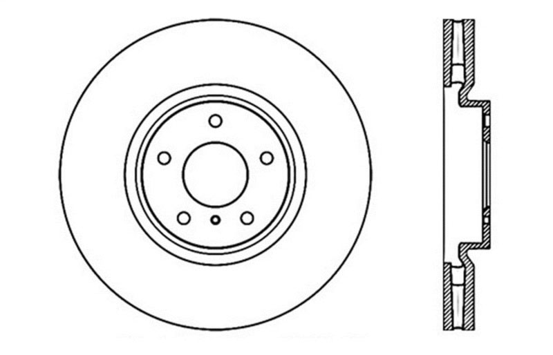 Stoptech 128.42095R | StopTech Infiniti Q60 Sport Cross Drilled Brake Rotor, Front Right; 2014-2016