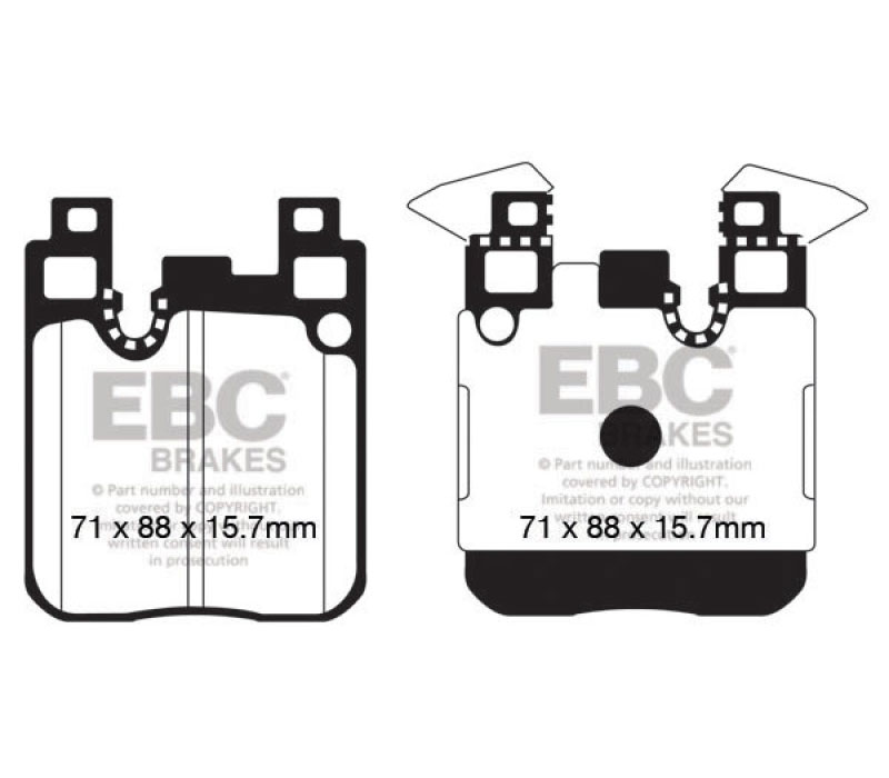 EBC dp32133c | 14+ BMW M3 3.0 Twin Turbo (F80) Redstuff Rear Brake Pads; 2014-2023