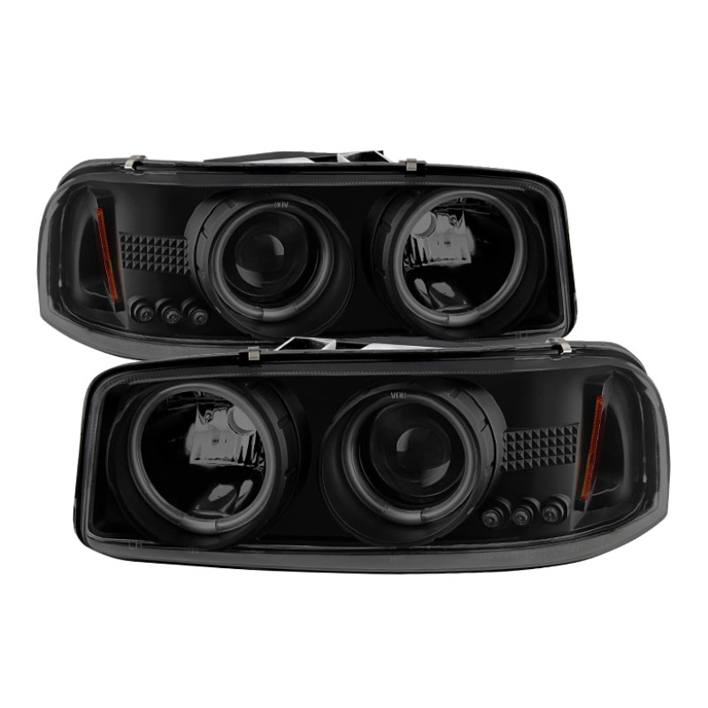 SPYDER 5078704 | Spyder GMC Yukon / Yukon Denali Projector Headlights CCFL Halo - LED - Black Smoke - (PRO-YD-CDE00-CCFL-BSM); 2000-2006