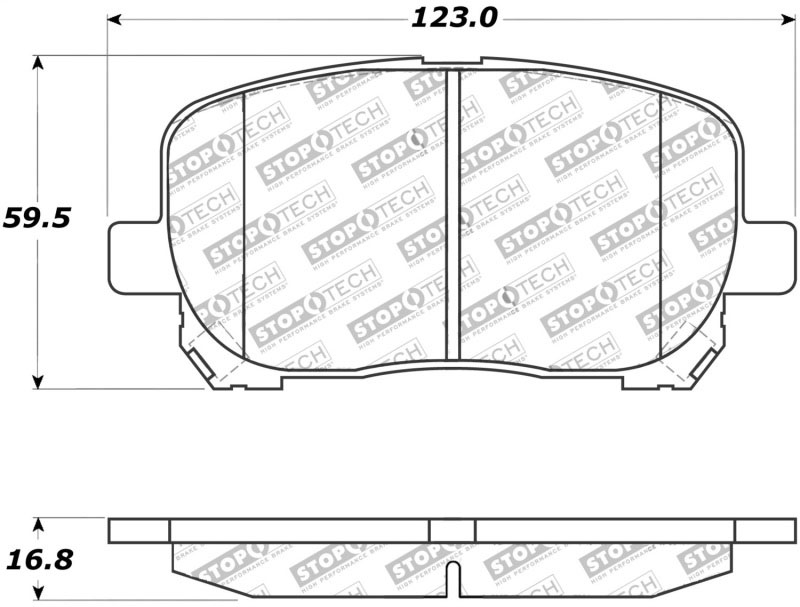 Stoptech 308.09230 | StopTech Street Brake Pads Pontiac Vibe, Front; 2003-2008