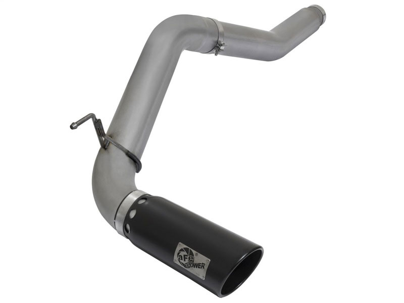 aFe 49-46112-B | LARGE BORE HD 5in DPF-Back SS Exhaust w/ Black Tip 2016 Nissan Titan 5.0L V8 (td) CC SB; 2016-2016