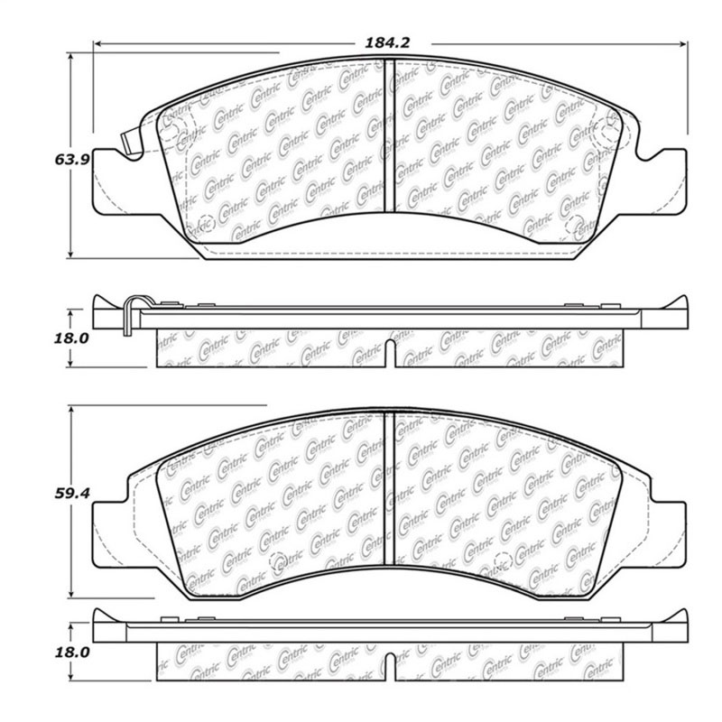 Stoptech 308.13630 | StopTech Street Brake Pads Cadillac XTS 6 Lug, Front; 2013-2017