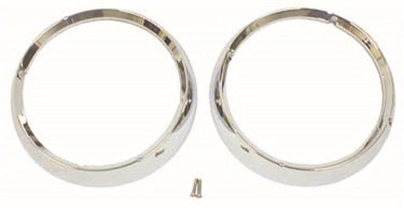 Omix 12419.04 | Headlight Bezel Set Chrome 72-86 Jeep CJ Models; 1972-1986