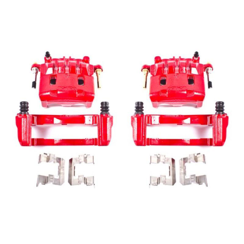 PowerStop s2682a | Power Stop 16-17 Subaru Crosstrek Front Red Calipers w/Brackets - Pair; 2016-2017