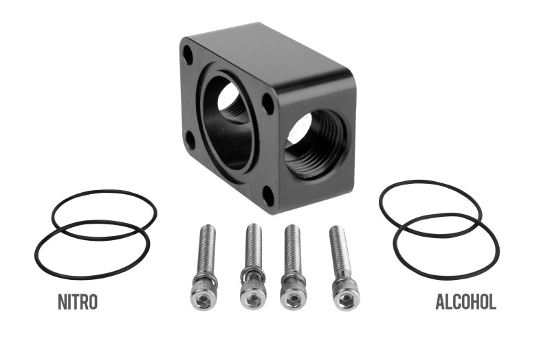 Aeromotive 11740 | Spur Gear Pump Distribution Block - 2x AN-10