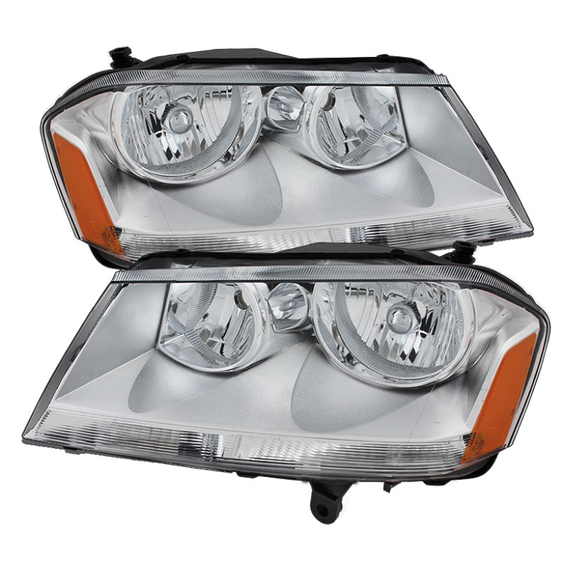 SPYDER 9025303 | Xtune Dodge Avenger 08-14 Crystal Headlights Chrome HD-JH-DA08-AM-C; 2008-2014