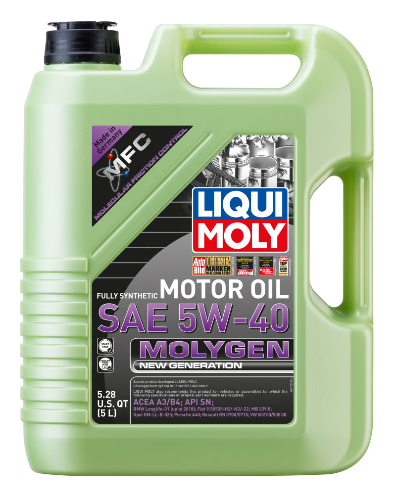 Liqui Moly 20232-1 | LIQUI MOLY 5L Molygen New Generation Motor Oil 5W-40 - Single