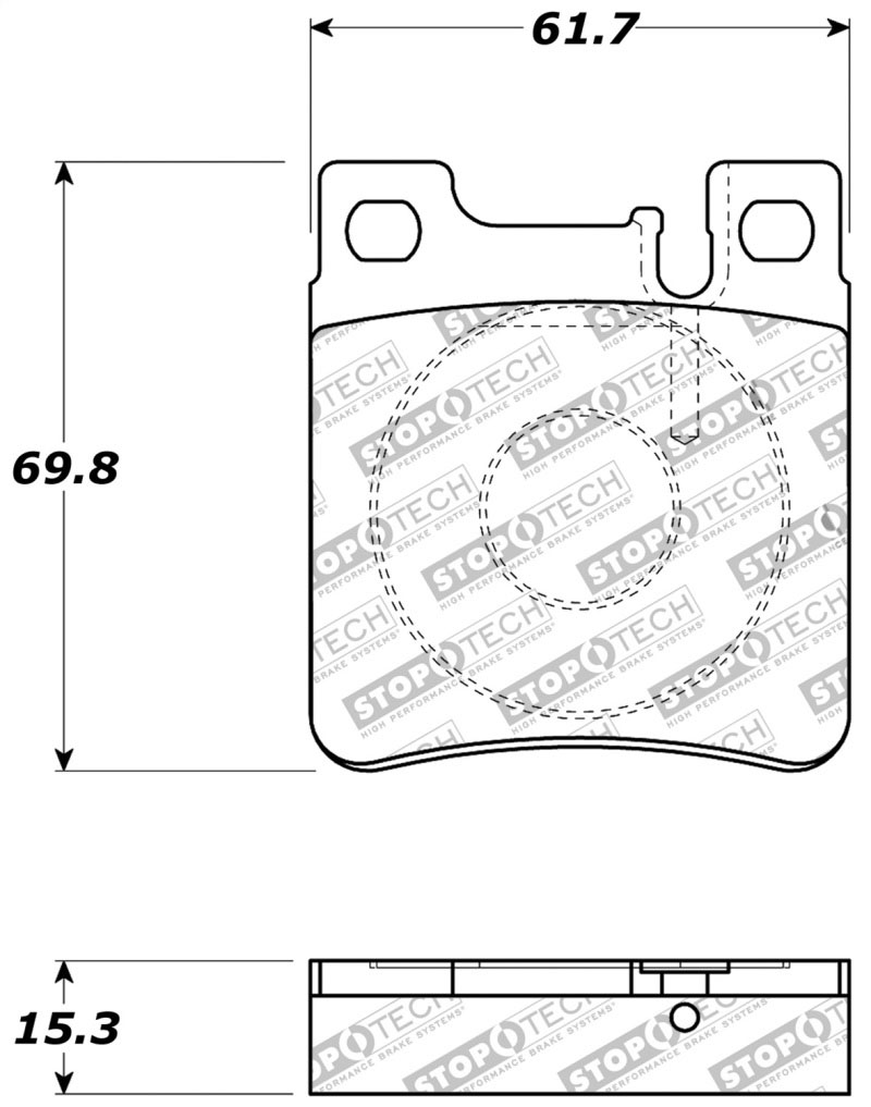 Stoptech 309.06030 | StopTech Sport Brake Pads Mercedes-Benz SL600, Rear; 1994-2002