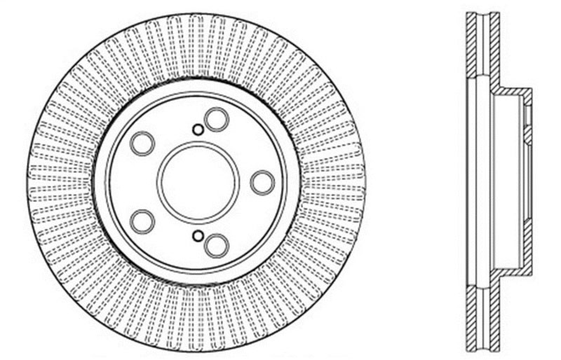 Stoptech 128.44172L | StopTech Lexus CT200h Sport Cross Drilled Brake Rotor, Front Left; 2011-2016