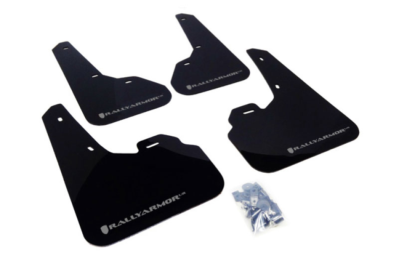 Rally Armor mf17-ur-blk/sil | 2010+ Mazda3/Speed3 UR Black Mud Flap w/ Silver Logo; 2010-2021