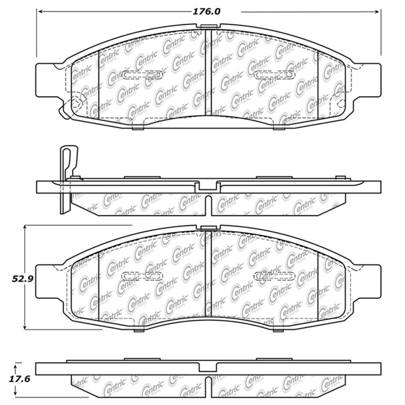 Stoptech 308.11830 | StopTech Street Brake Pads Nissan Armada Bosch Front Caliper, Front; 2006-2006