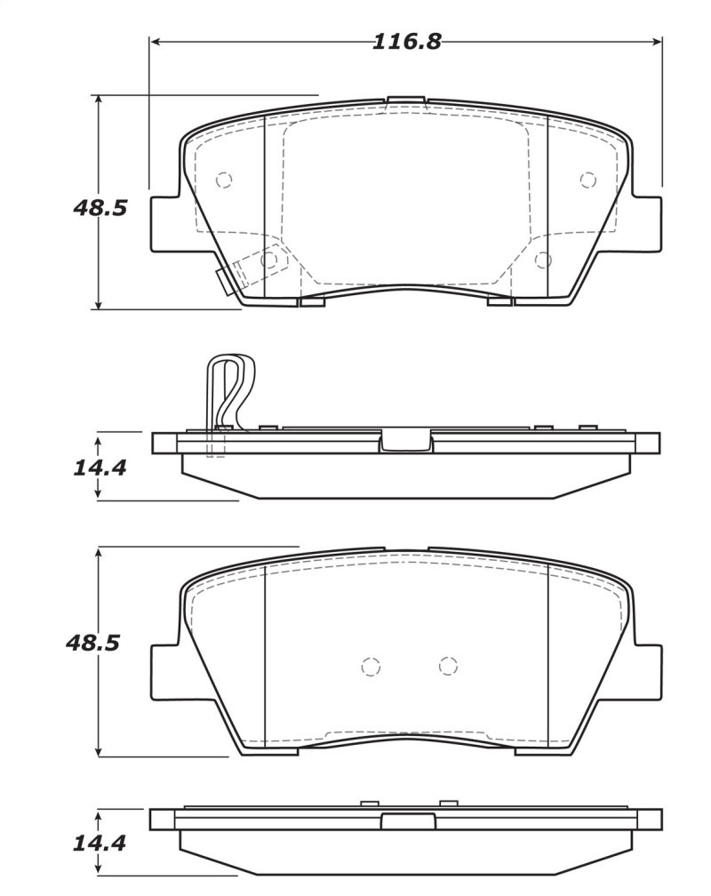 Stoptech 309.12840 | StopTech Sport Brake Pads Hyundai Genesis Coupe 3.8, Rear; 2010-2016