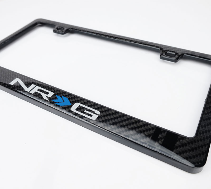 NRG carb-p200nrg | NRG Carbon License Plate Frame/ Fiber Poly Dip Finish Wet w/ NRG Logo