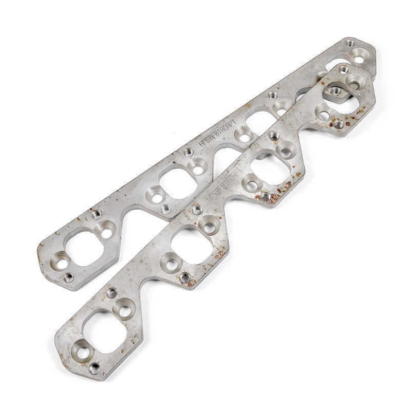 Stainless Works hfsbfbtadapt | SBF Wide Rectangular Port Header Adapter 304SS Exhaust Flanges 1-7/8in-2in Primaries