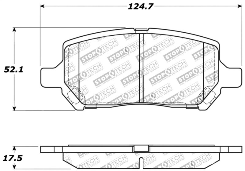 Stoptech 309.09560 | StopTech Sport Brake Pads Saturn Ion 3, Front; 2004-2007