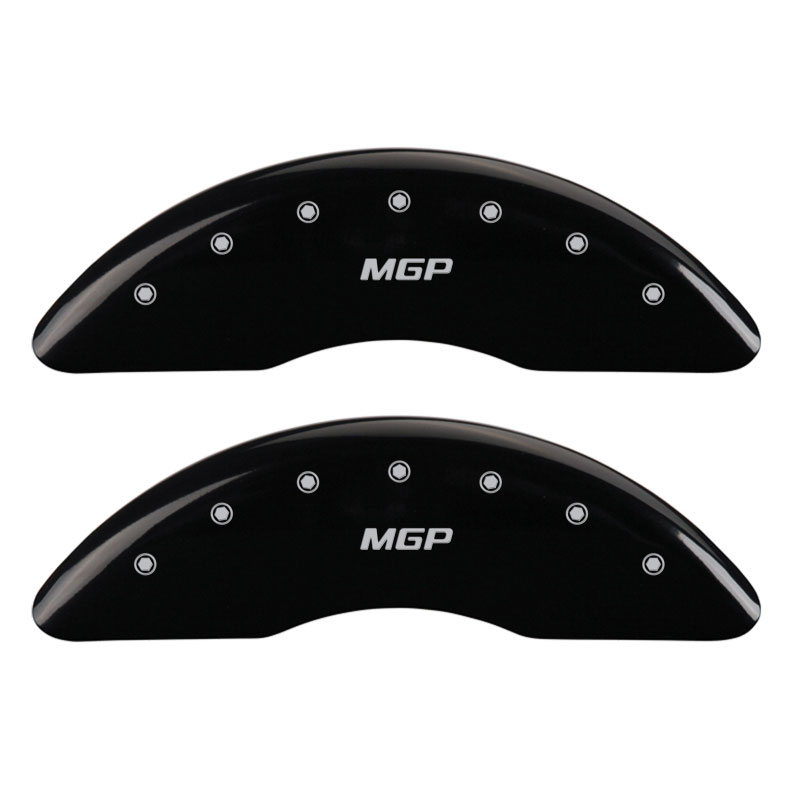 MGP 34213FMGPBK | MGP 2 Caliper Covers Engraved Front MGP Black Finish Silver Characters 2007 GMC Canyon; 2004-2005