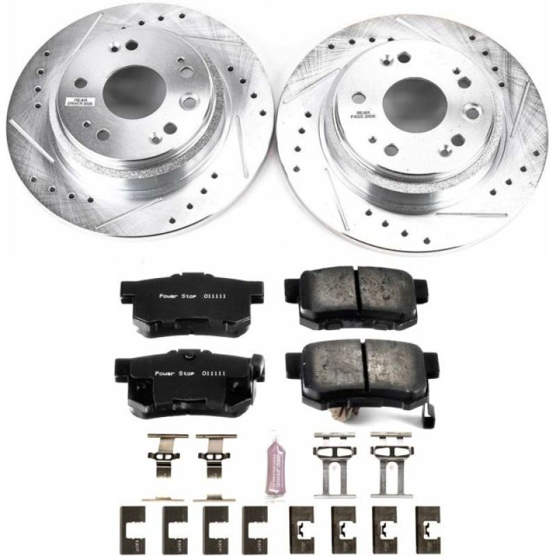 PowerStop k4989 | Power Stop 02-04 Acura RL Rear Z23 Evolution Sport Brake Kit; 2002-2004