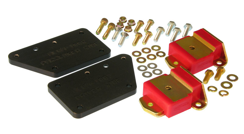 Prothane 7-524 | 63-72 GM Truck LS1 Adapter Plate Kit - Red; 1963-1972