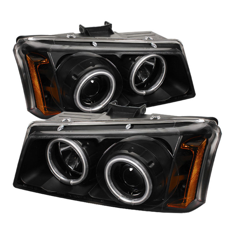 SPYDER 5030023 | Spyder Chevrolet Silverado 1500/2500/3500 ( Replaceable LEDs ) Projector Headlights - Black - (PRO-YD-CS03-CCFL-BK); 2003-2006