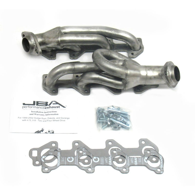 JBA 1949s-2 | 04-07 Dodge Dakota 4.7L PowerTech 1-1/2in Primary Raw 409SS Cat4Ward Header; 2004-2007