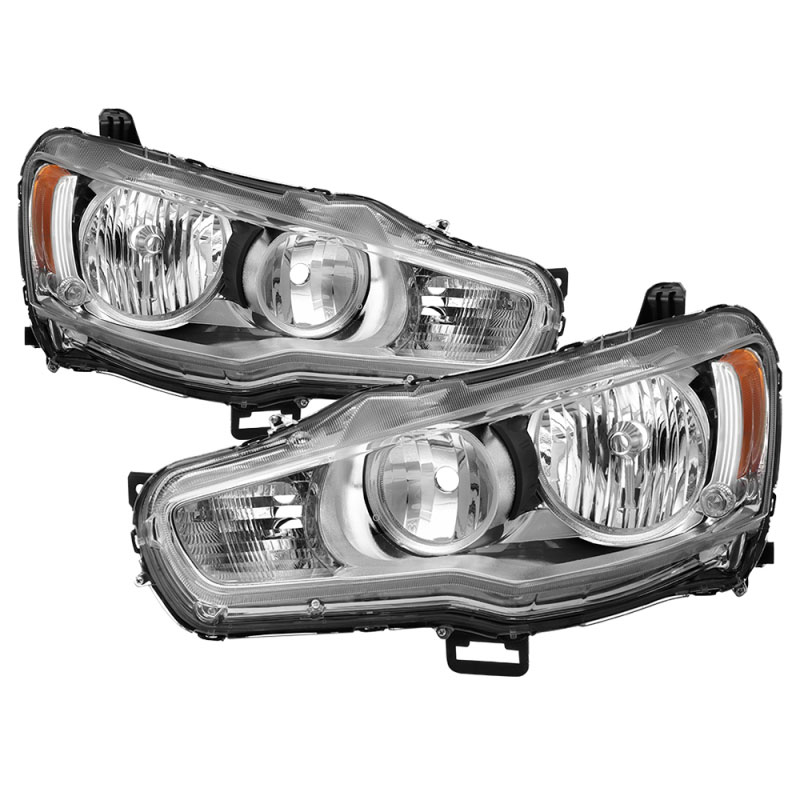 SPYDER 9937477 | xTune Mitsubishi Lancer 08-15 OE Style Headlights - ALL Chrome HD-JH-ML08-AM-C; 2008-2015