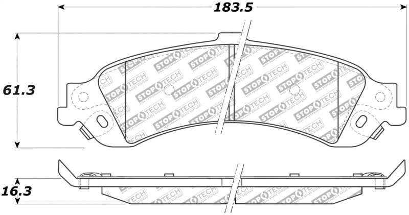 Stoptech 305.08340 | StopTech Street Select Brake Pads GMC Yukon, Rear; 2000-2006