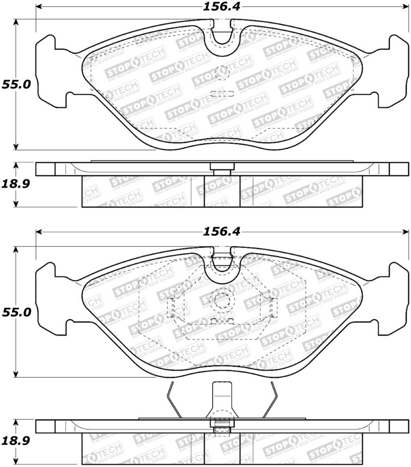 Stoptech 308.04030 | StopTech Street Brake Pads Saab 9000, Front; 1990-1998