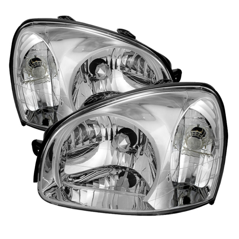 SPYDER 9024832 | Xtune Hyundai Santa Fe 2003-2006 Crystal Headlights Chrome HD-JH-HYSA03-C; 2003-2006