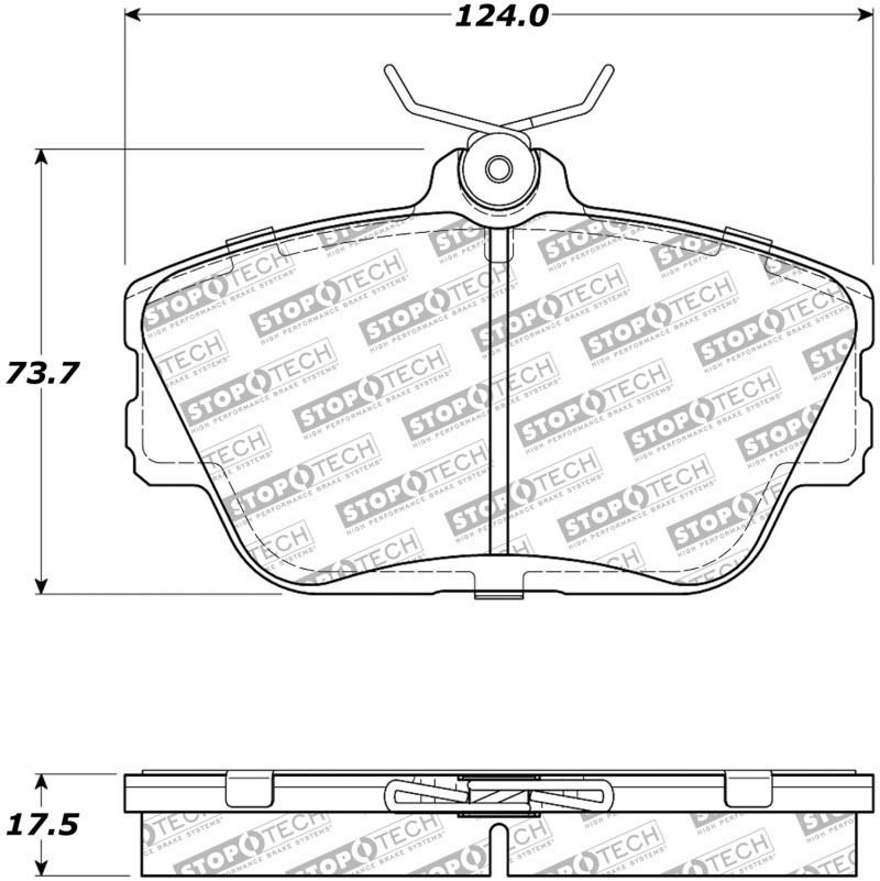 Stoptech 305.05980 | StopTech Street Select Brake Pads Mercury Cougar Sport Pkg, Front; 1996-1997