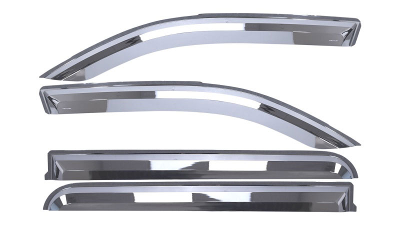 Putco 480071 | 19-20 Ram 1500 - Crew Cab (Set of 4) Element Chrome Window Visors; 2019-2022