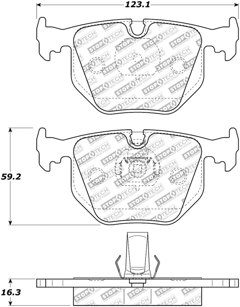 Stoptech 305.06830 | StopTech Street Select Brake Pads BMW X3, Rear; 2004-2010