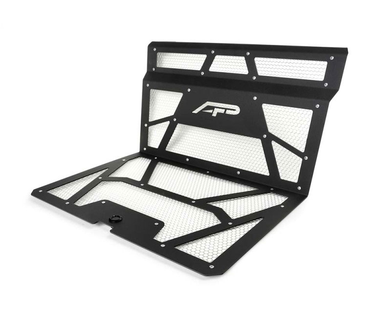 Agency Power ap-rzr-111-fmb-mraw | 14-18 Polaris RZR XP 1000/XP Turbo Vented Engine Cover - Matte Black/Raw Alum. Mesh; 2014-2018