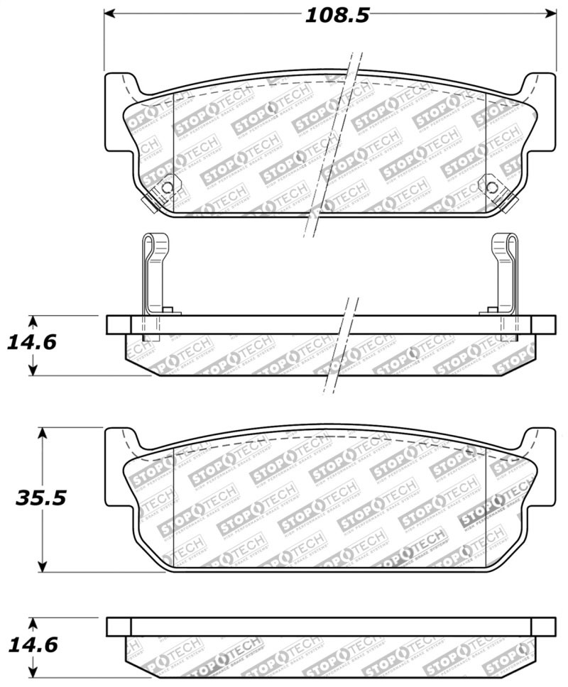 Stoptech 309.05880 | StopTech Sport Brake Pads Infiniti M45, Rear; 2003-2004