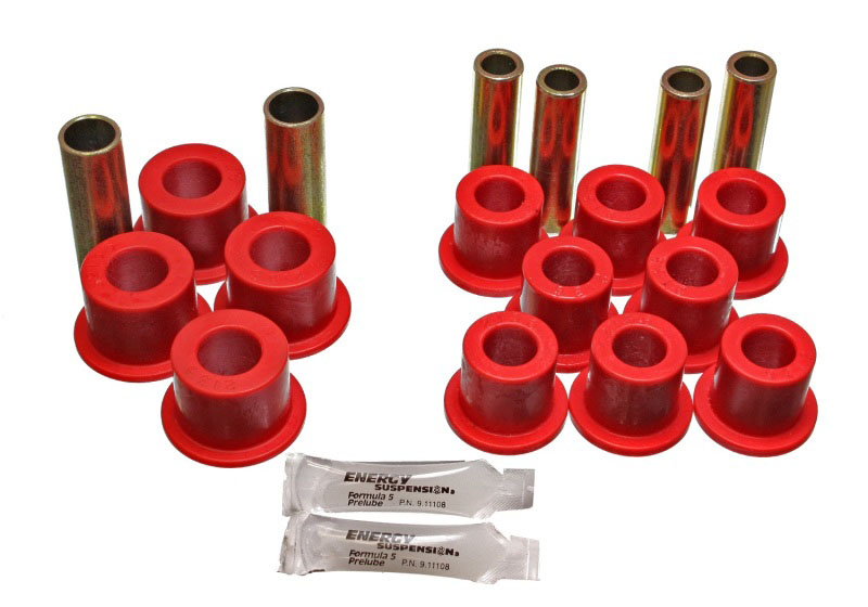 Energy Suspension 7.2102r | 06/86-97 Nissan 720/Hardbody P/U 4WD Red Front Leaf Spring Bushing Set; 1987-1997