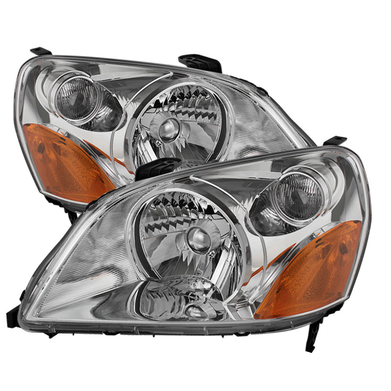 SPYDER 9023705 | Xtune Honda Pilot 03-05 Crystal Headlights Chrome HD-JH-HPIL03-AM-C; 2003-2005