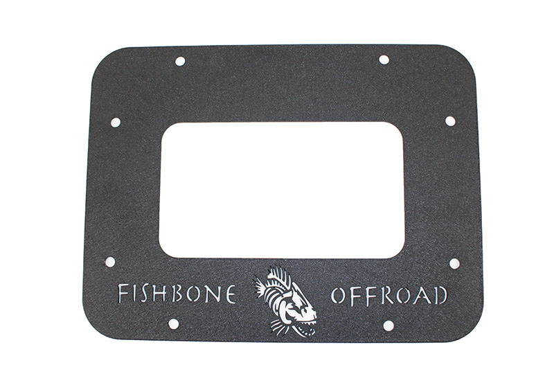 Fishbone Offroad fb31042 | 07-18 Jeep Wrangler JK Aluminum Tailgate Plate - Black Textured Powercoat; 2007-2018