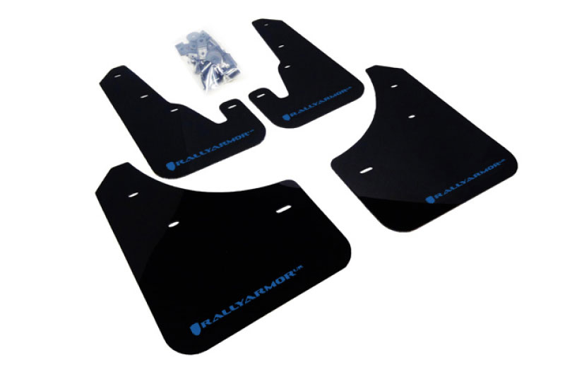 Rally Armor mf9-ur-blk/bl | 2004-2009 Mazda3/Speed 3 UR Black Mud Flap w/ Blue Logo; 2004-2009