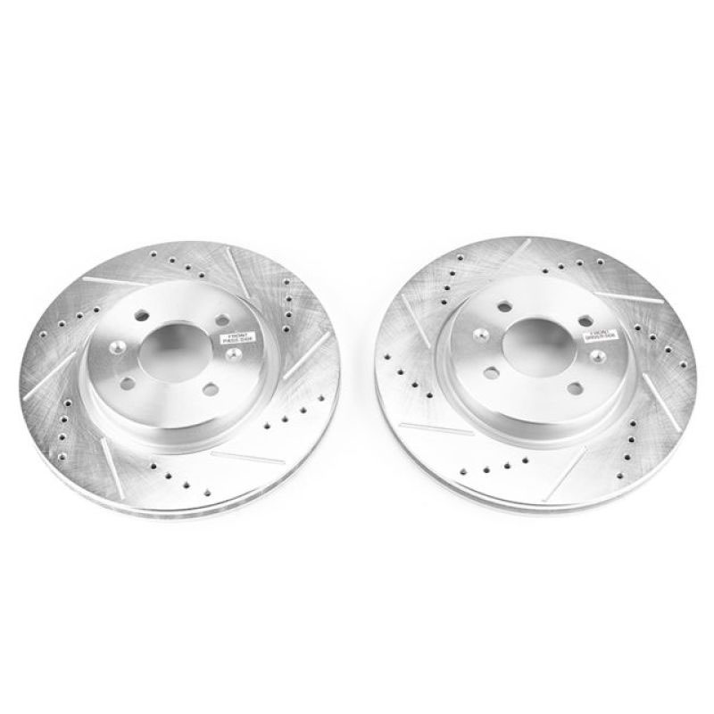 PowerStop jbr1562xpr | Power Stop 2018 Hyundai Accent Front Evolution Drilled & Slotted Rotors - Pair; 2018-2022