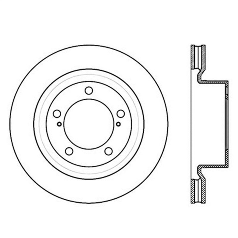 Stoptech 127.44156R | StopTech Toyota Tundra Sport Drilled/Slotted Rotor, Front Right; 2007-2017