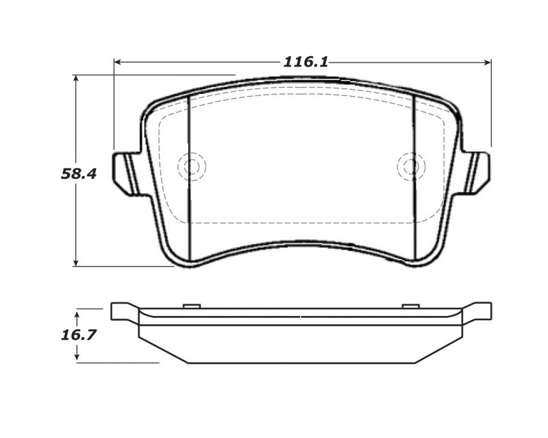 Stoptech 308.13860 | StopTech Street Brake Pads Audi A5, Rear; 2010-2016