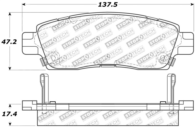 Stoptech 309.08830 | StopTech Sport Brake Pads Oldsmobile Bravada, Rear; 2002-2004