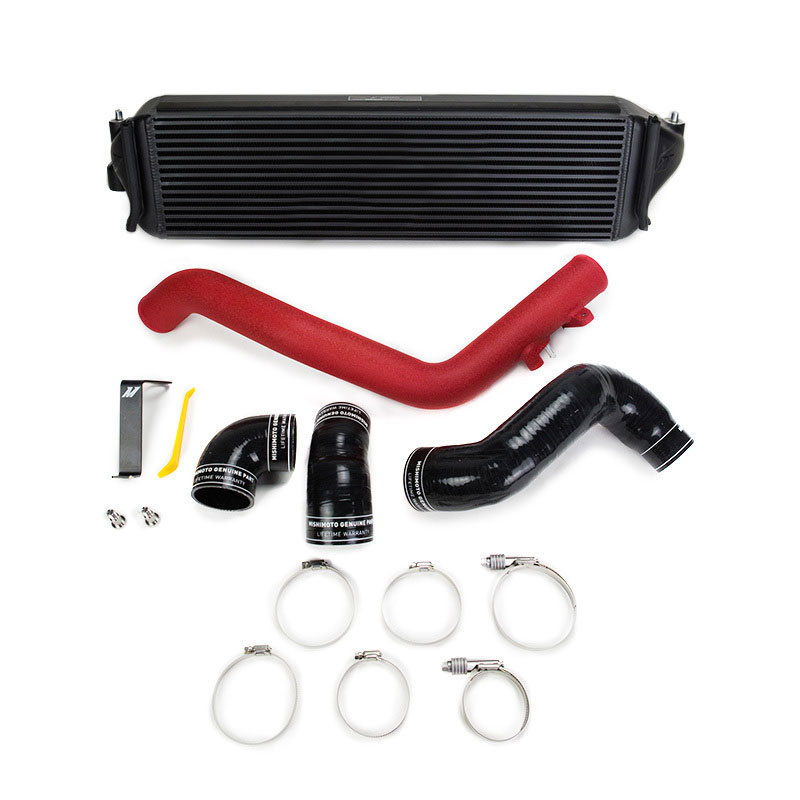 Mishimoto mmint-ctr-17kbkwrd | 2017+ Honda Civic Type R Intercooler Kit - Black Intercooler Red Pipes; 2017-2020