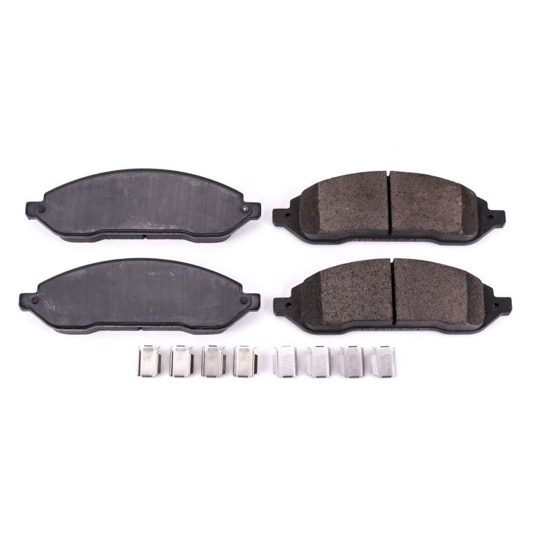 PowerStop 171022 | Power Stop 04-07 Ford Freestar Front Z17 Evolution Ceramic Brake Pads w/Hardware; 2004-2007