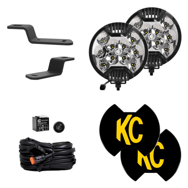 KC HiLiTES 97161 | 21+ Ford Bronco SlimLite LED 2-Light System Ditch Light Kit; 2021-2023