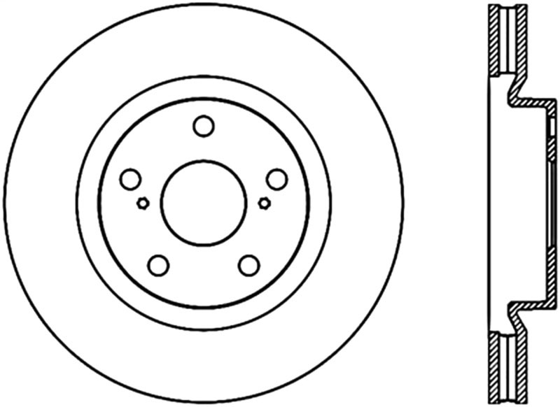 Stoptech 120.44146CRY | StopTech Pontiac Vibe Premium Cryostop Rotor, Front; 2009-2010