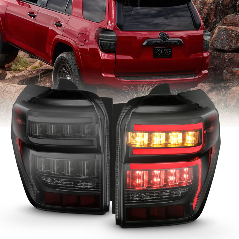 ANZO 311312 | 2014-2020 Toyota 4Runner T.L Black Housing Smoke Lens Red Light Bar W/Sequential; 2014-2024