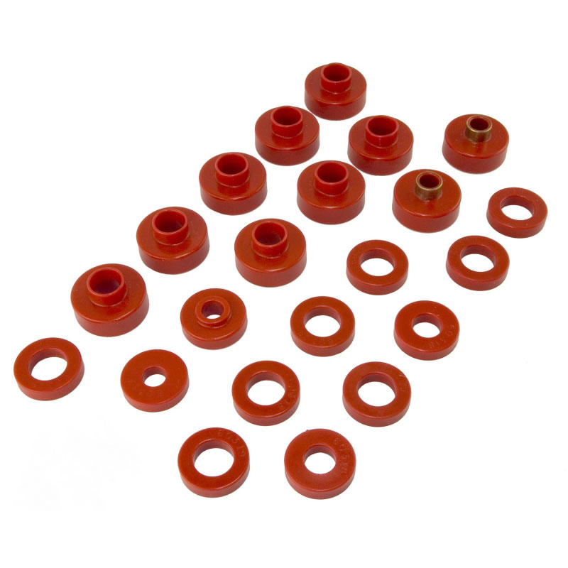 Rugged Ridge 18351.02 | Body Mount Kit Red 76-79 22 Pieces; 1976-1979